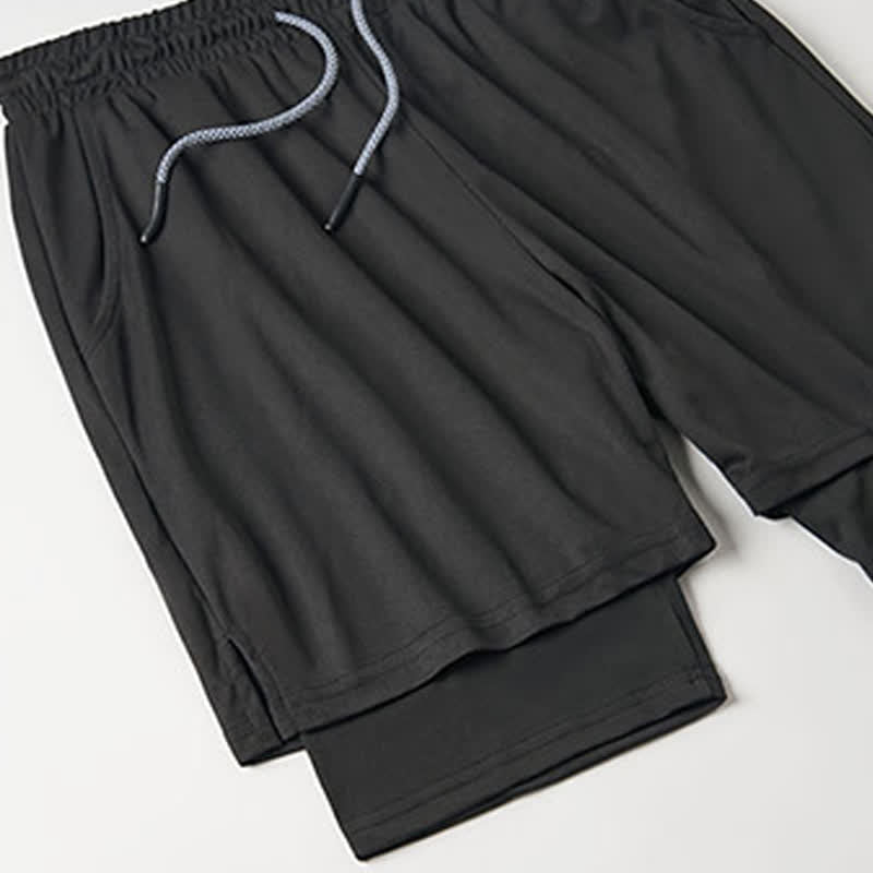 Christianartworkshop – Lockere schwarze Shorts mit Glaubenskreuz