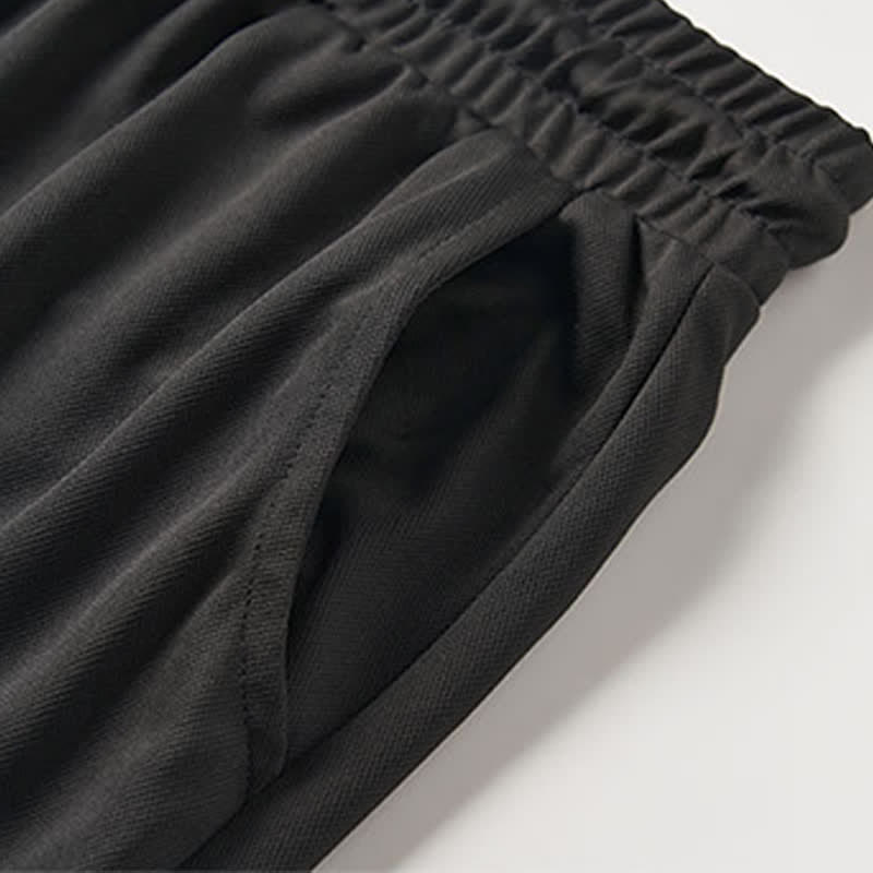 Christianartworkshop – Schwarze Sportshorts mit Tauben- und Kreuzmotiv