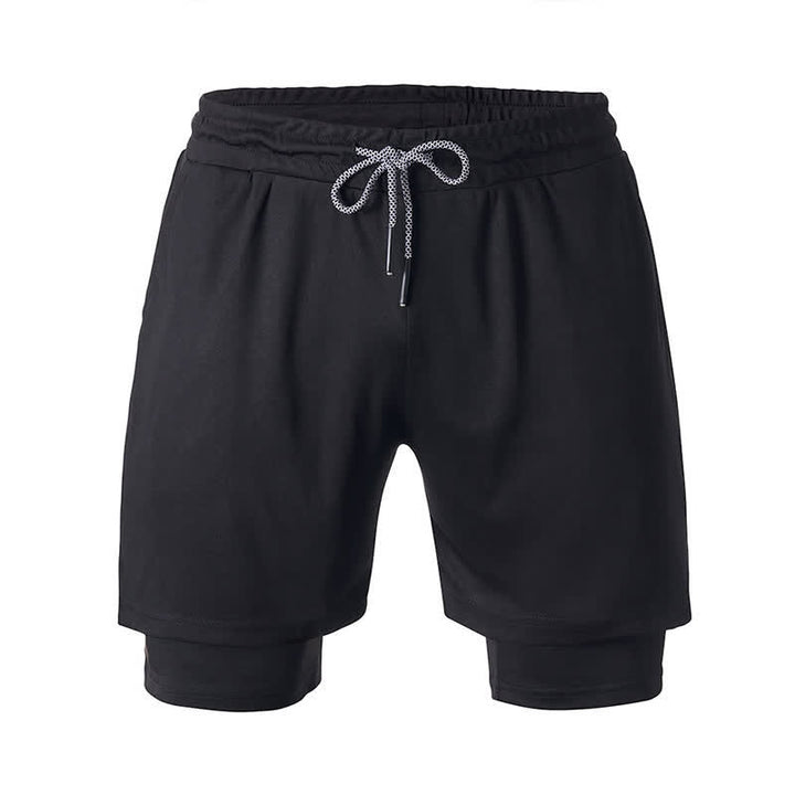 Christianartworkshop – Schwarze Sportshorts mit Tauben- und Kreuzmotiv