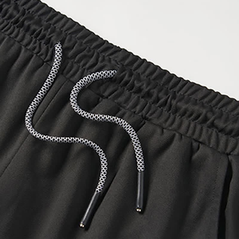 Christianartworkshop – Schwarze Sportshorts mit Tauben- und Kreuzmotiv