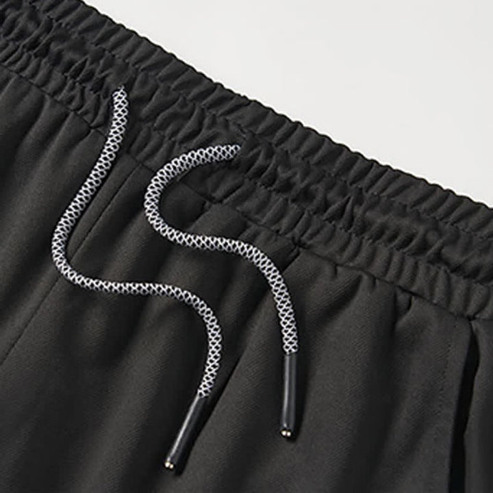 Christianartworkshop – Schwarze Sportshorts mit Tauben- und Kreuzmotiv