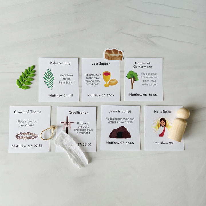 Christianartworkshop Oster-Box-Set Karwochen-Box: Auferstehungsspiel mit Ihrem Kind