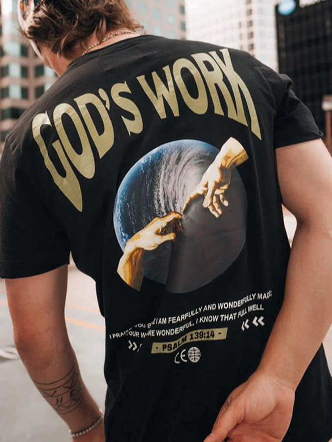 Christianartworkshop Gottes Werk.Psalm 139:14 Unisex Baumwoll-T-Shirt