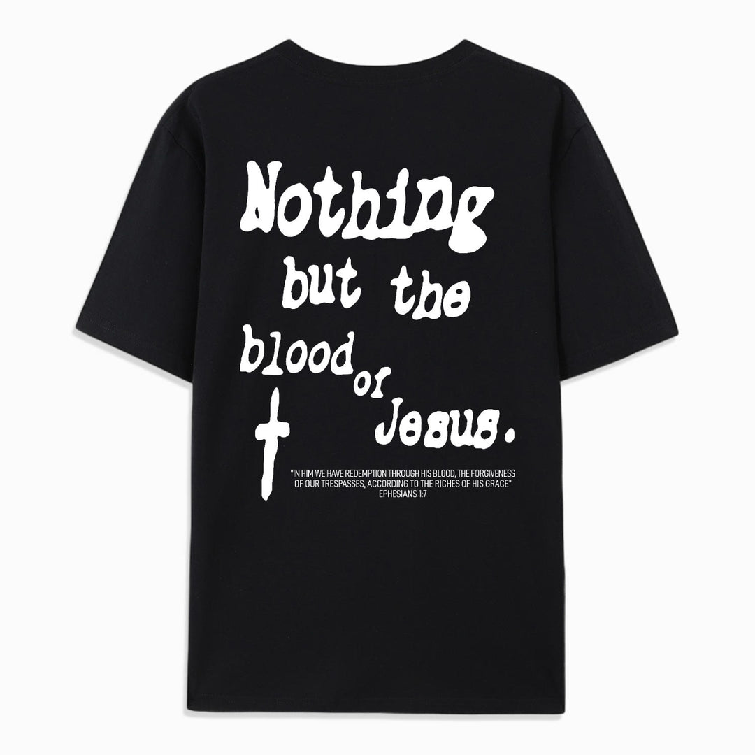 Christianartworkshop Baumwoll-T-Shirt „Nothing But Blood Of Jesus“
