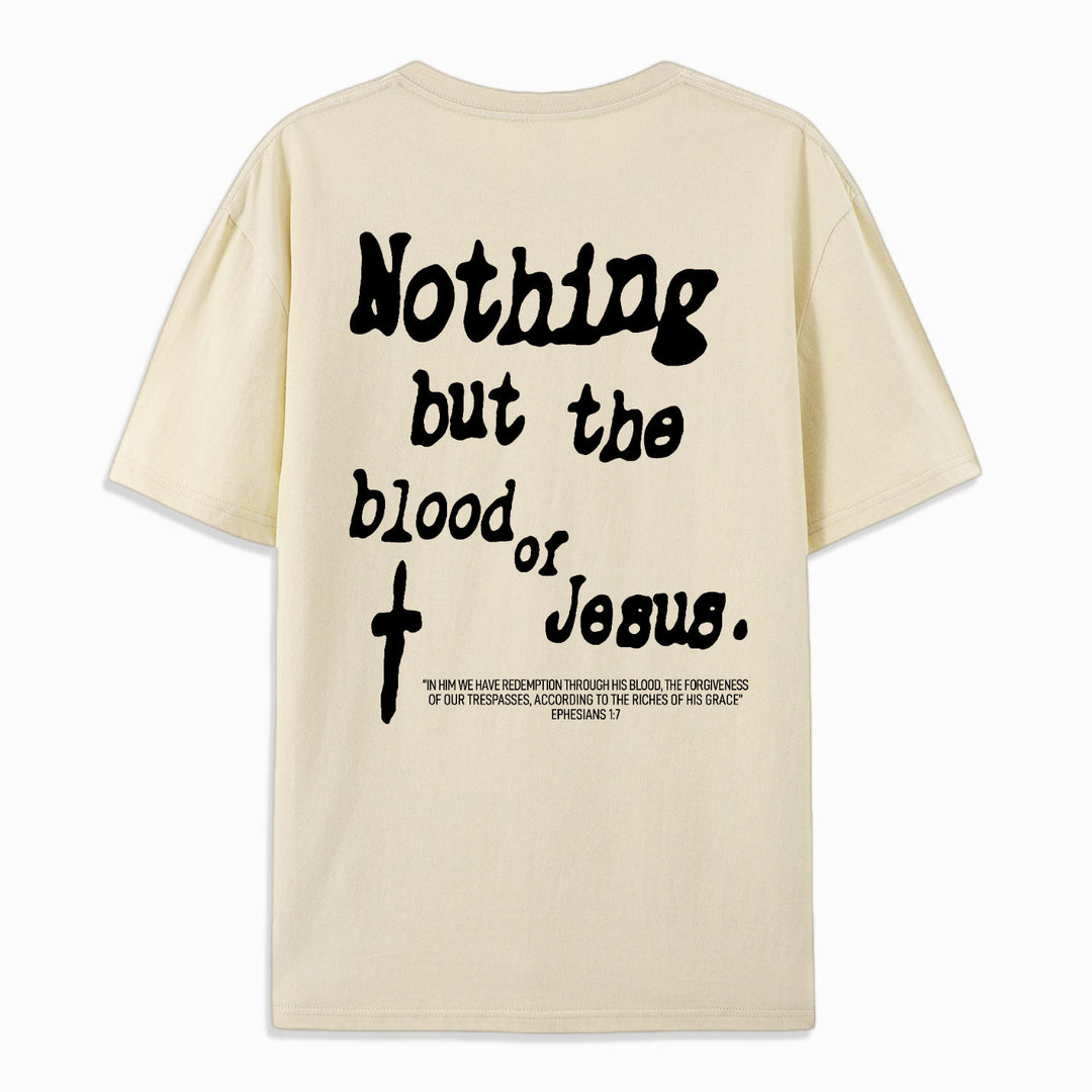 Christianartworkshop Baumwoll-T-Shirt „Nothing But Blood Of Jesus“