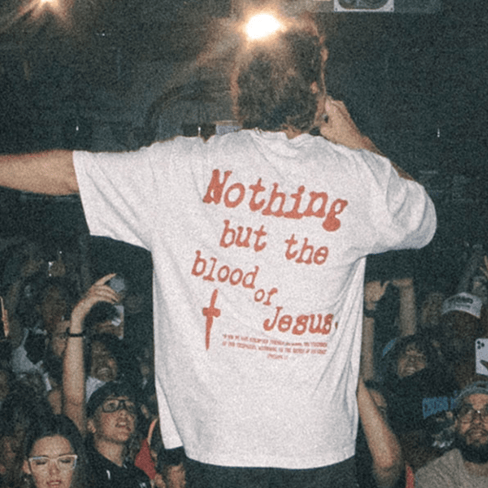 Christianartworkshop Baumwoll-T-Shirt „Nothing But Blood Of Jesus“ - image 1