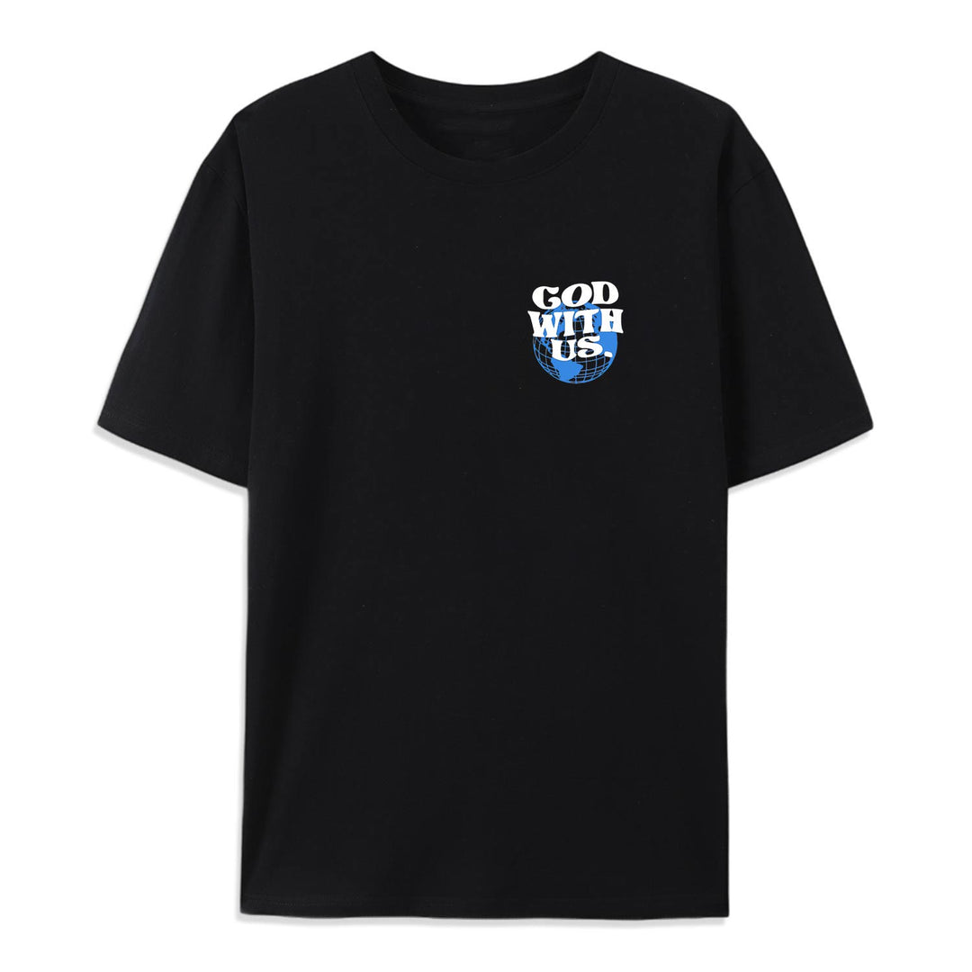 Christianartworkshop T-Shirt aus Baumwolle mit Aufschrift „Gott mit uns“