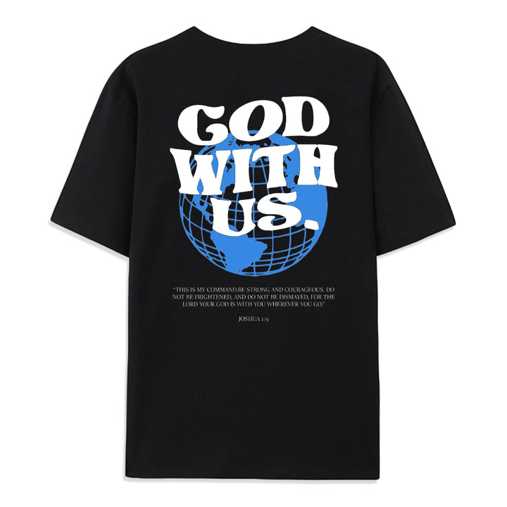 Christianartworkshop T-Shirt aus Baumwolle mit Aufschrift „Gott mit uns“