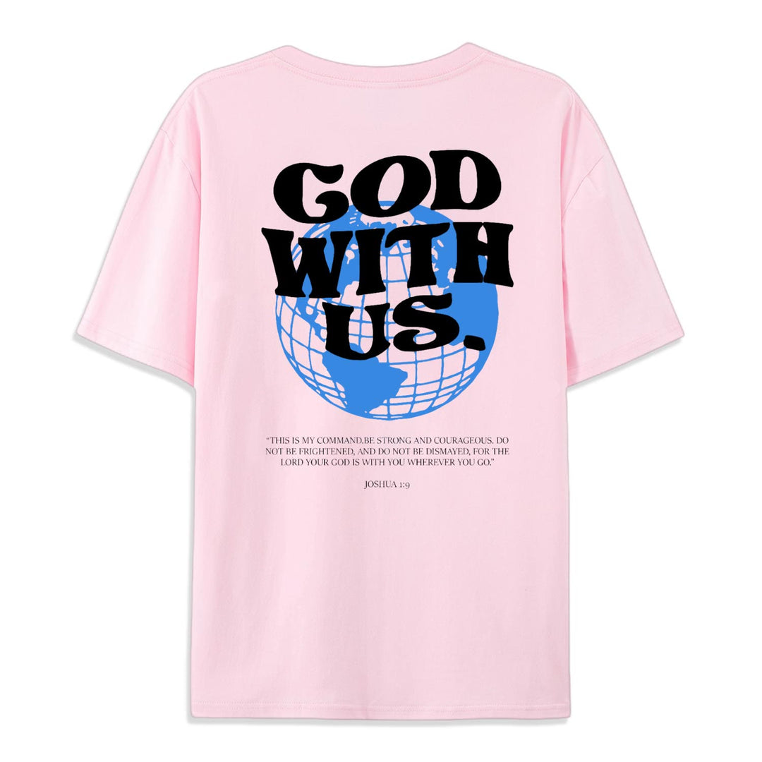Christianartworkshop T-Shirt aus Baumwolle mit Aufschrift „Gott mit uns“