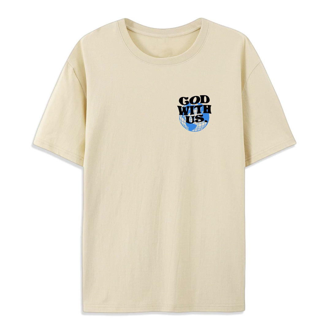 Christianartworkshop T-Shirt aus Baumwolle mit Aufschrift „Gott mit uns“