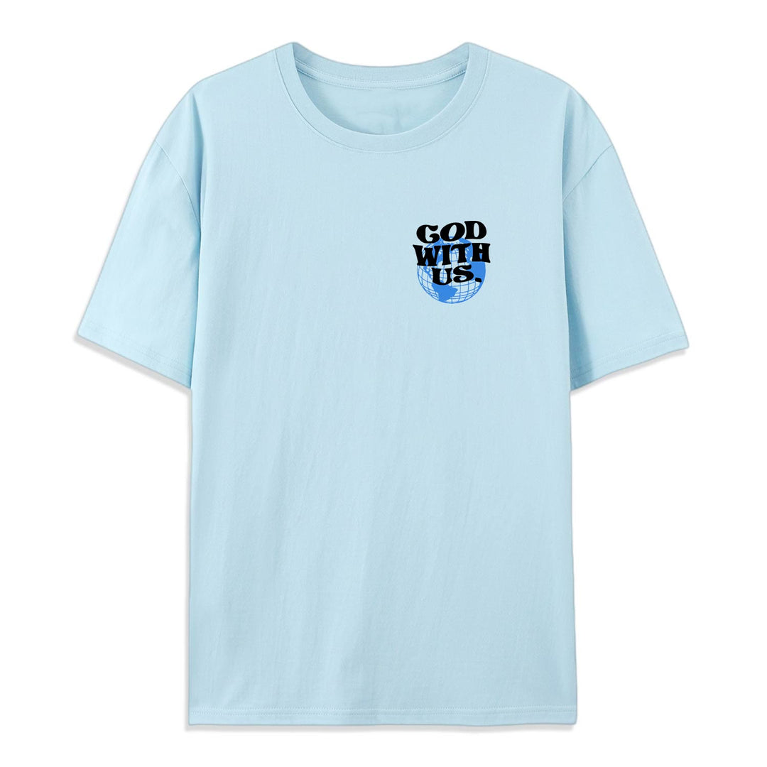 Christianartworkshop T-Shirt aus Baumwolle mit Aufschrift „Gott mit uns“