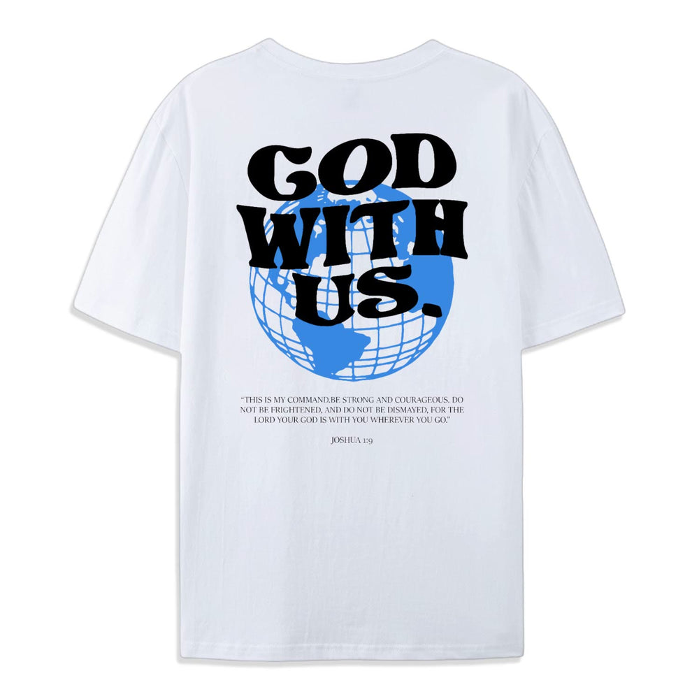Christianartworkshop T-Shirt aus Baumwolle mit Aufschrift „Gott mit uns“ - image 1