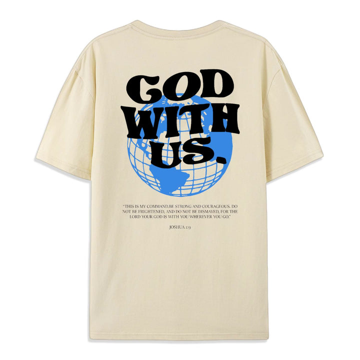 Christianartworkshop T-Shirt aus Baumwolle mit Aufschrift „Gott mit uns“