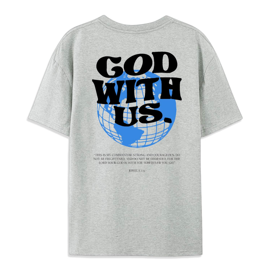 Christianartworkshop T-Shirt aus Baumwolle mit Aufschrift „Gott mit uns“