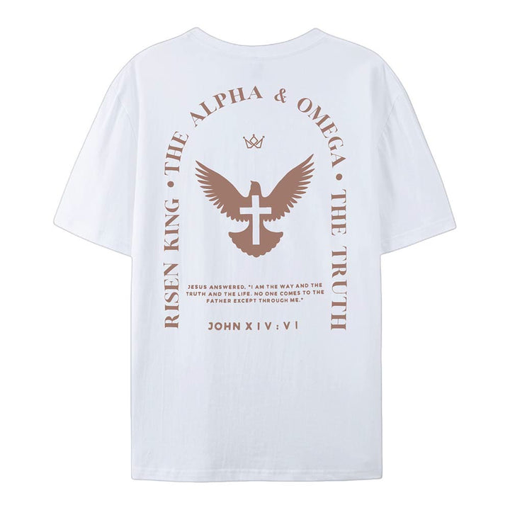 Christianartworkshop T-Shirt aus Baumwolle mit Aufschrift „Jesus ist der Weg, die Wahrheit, das Leben“