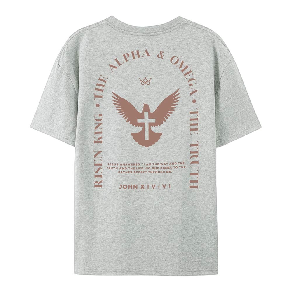 Christianartworkshop T-Shirt aus Baumwolle mit Aufschrift „Jesus ist der Weg, die Wahrheit, das Leben“