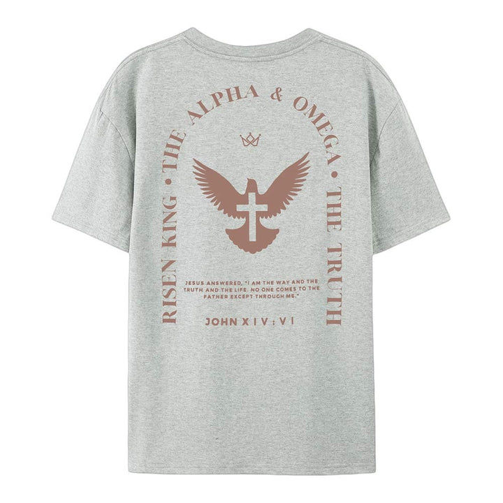Christianartworkshop T-Shirt aus Baumwolle mit Aufschrift „Jesus ist der Weg, die Wahrheit, das Leben“