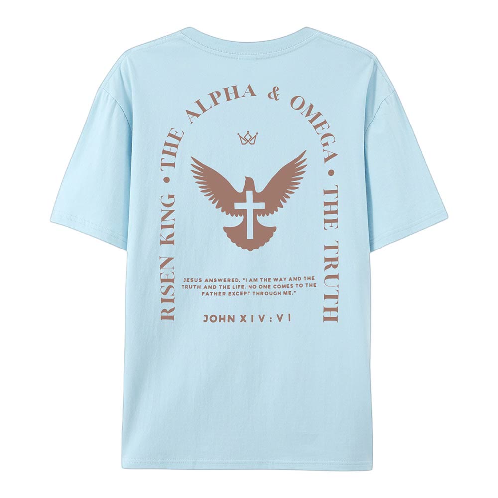 Christianartworkshop T-Shirt aus Baumwolle mit Aufschrift „Jesus ist der Weg, die Wahrheit, das Leben“