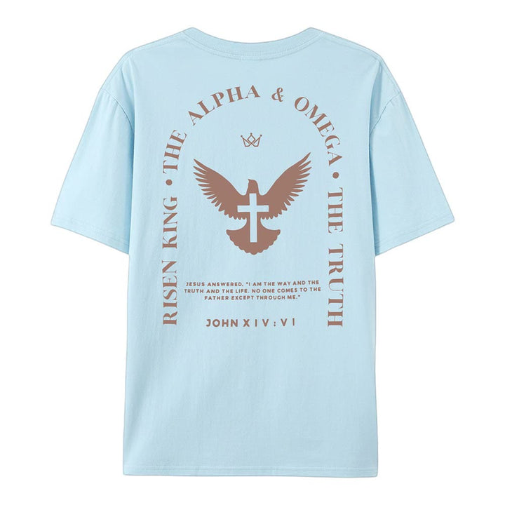 Christianartworkshop T-Shirt aus Baumwolle mit Aufschrift „Jesus ist der Weg, die Wahrheit, das Leben“