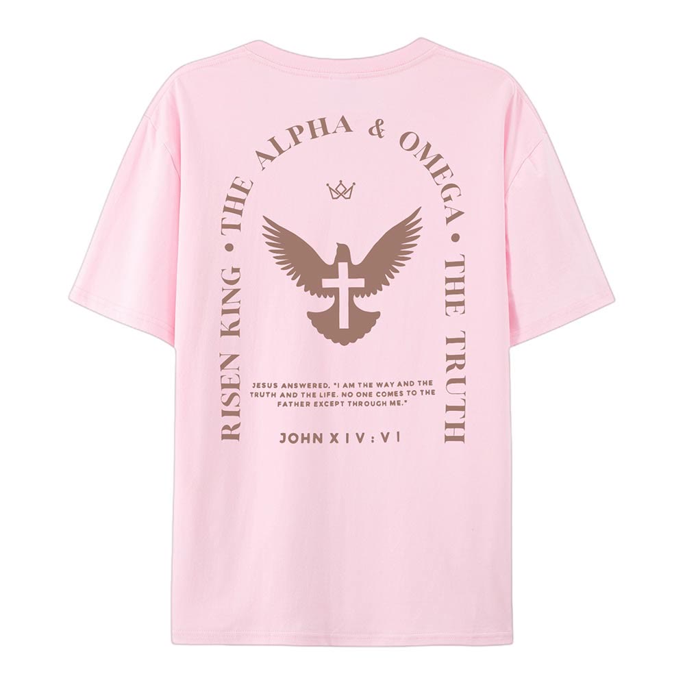 Christianartworkshop T-Shirt aus Baumwolle mit Aufschrift „Jesus ist der Weg, die Wahrheit, das Leben“