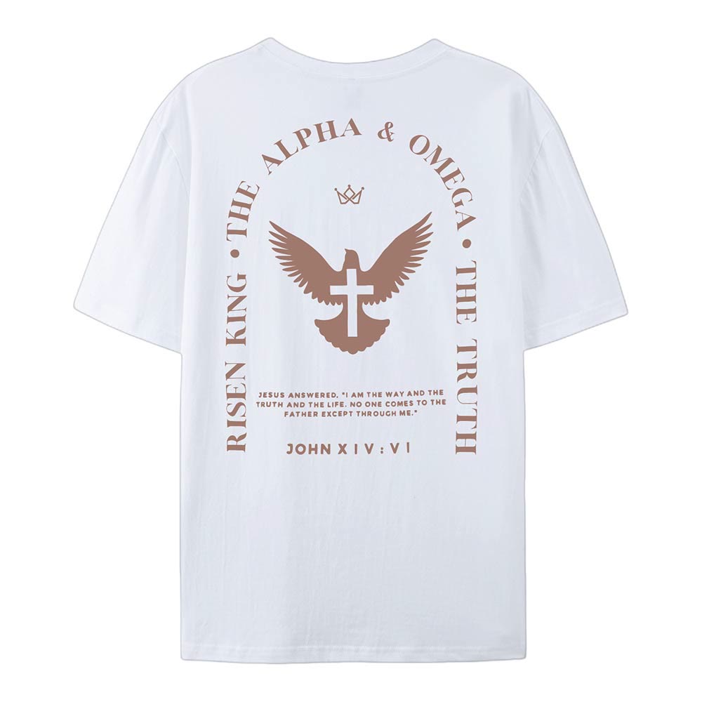 Christianartworkshop T-Shirt aus Baumwolle mit Aufschrift „Jesus ist der Weg, die Wahrheit, das Leben“ - image 1