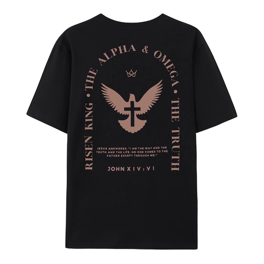 Christianartworkshop T-Shirt aus Baumwolle mit Aufschrift „Jesus ist der Weg, die Wahrheit, das Leben“