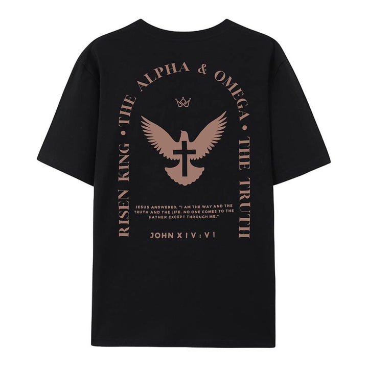 Christianartworkshop T-Shirt aus Baumwolle mit Aufschrift „Jesus ist der Weg, die Wahrheit, das Leben“