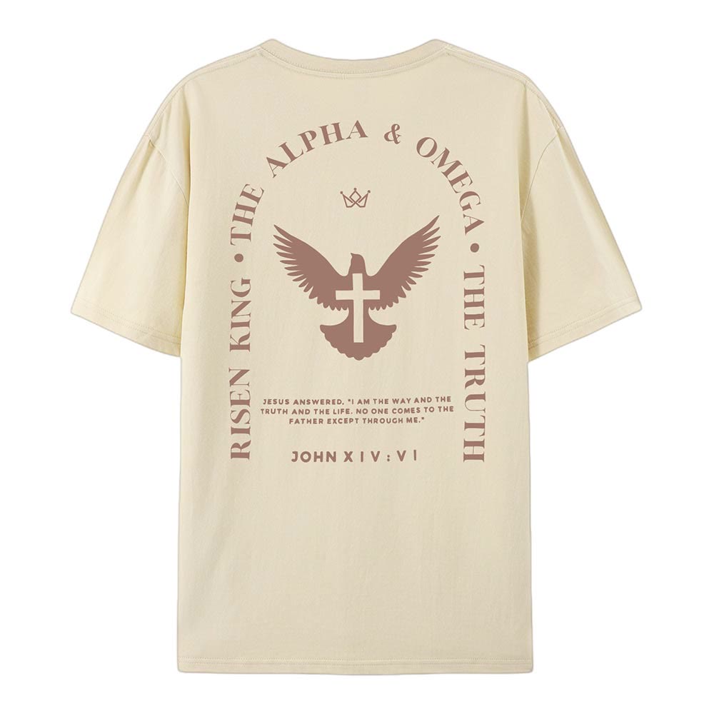 Christianartworkshop T-Shirt aus Baumwolle mit Aufschrift „Jesus ist der Weg, die Wahrheit, das Leben“