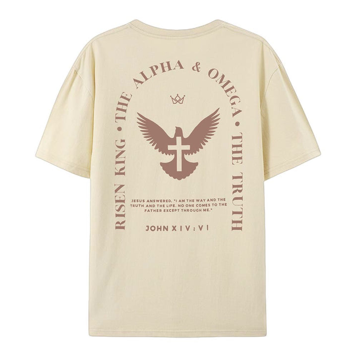 Christianartworkshop T-Shirt aus Baumwolle mit Aufschrift „Jesus ist der Weg, die Wahrheit, das Leben“