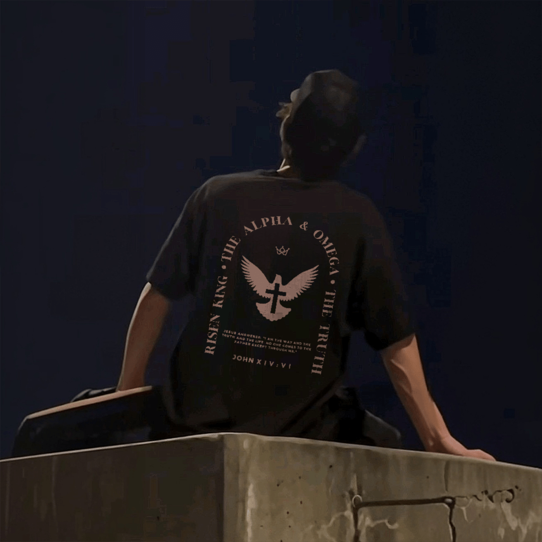 Christianartworkshop T-Shirt aus Baumwolle mit Aufschrift „Jesus ist der Weg, die Wahrheit, das Leben“ - image 7