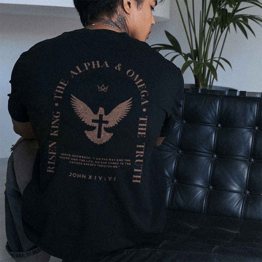 Christianartworkshop T-Shirt aus Baumwolle mit Aufschrift „Jesus ist der Weg, die Wahrheit, das Leben“