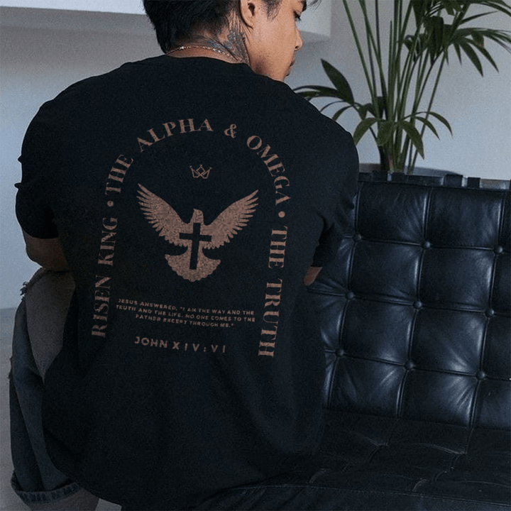 Christianartworkshop T-Shirt aus Baumwolle mit Aufschrift „Jesus ist der Weg, die Wahrheit, das Leben“