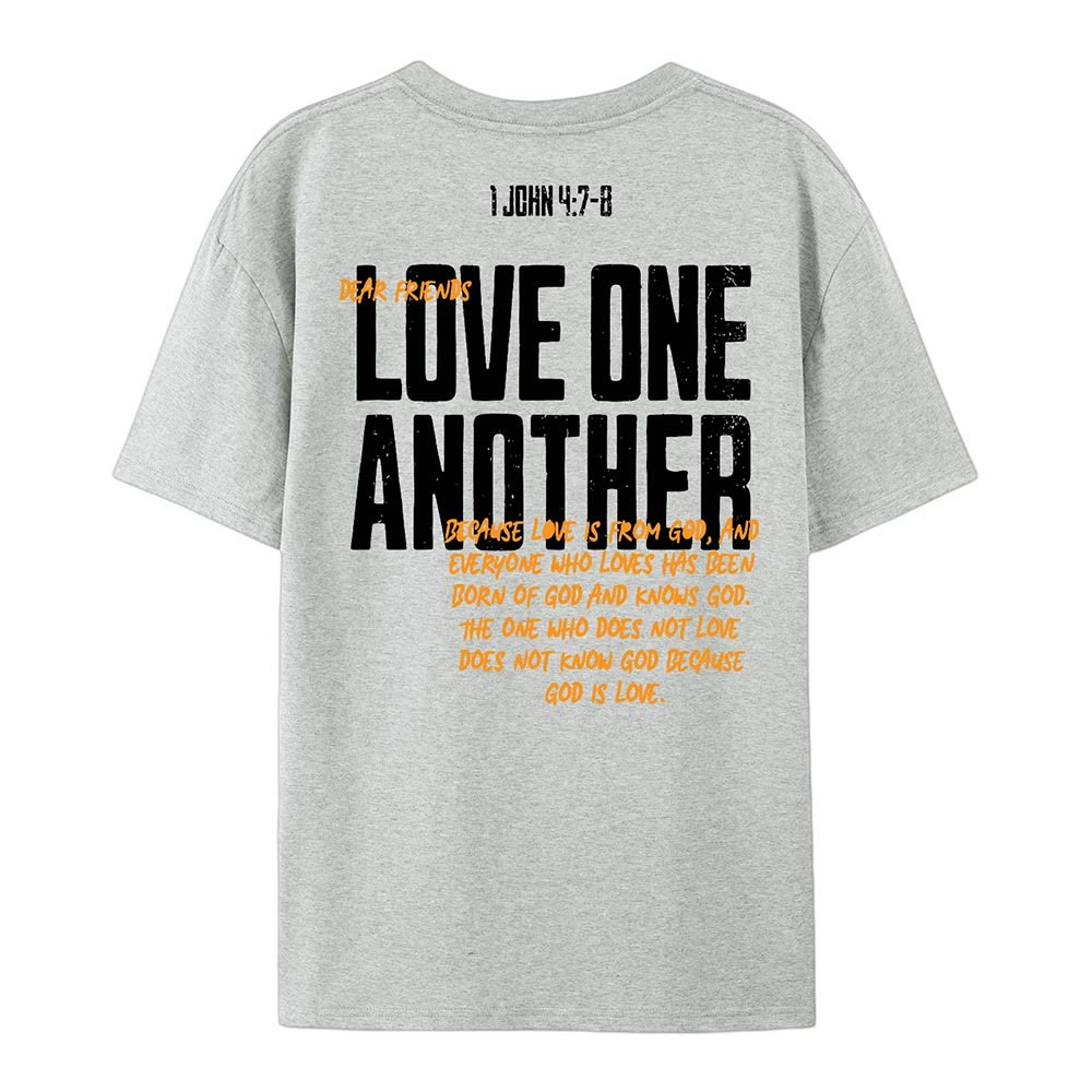 Christianartworkshop Baumwoll-T-Shirt „Love One Another“
