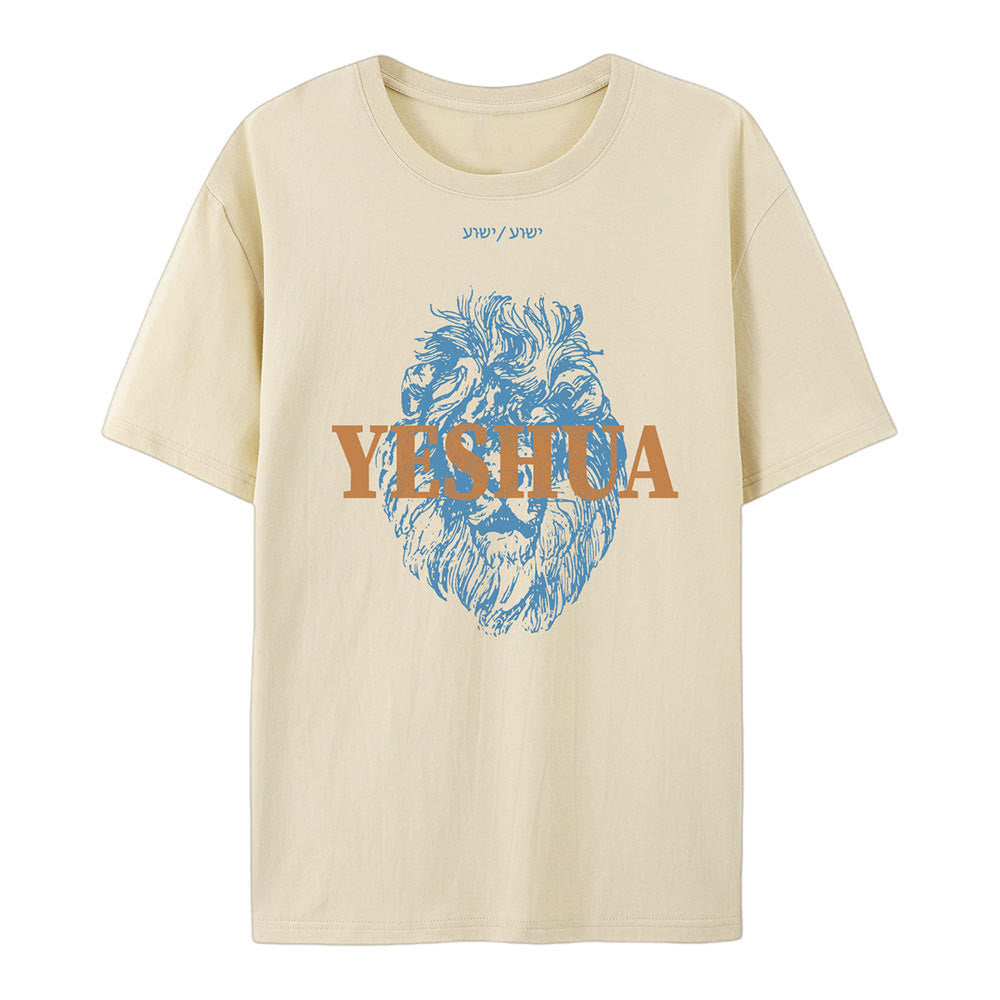Christianartworkshop Yeshua Baumwoll-T-Shirt - Beige - 2XL - image 3