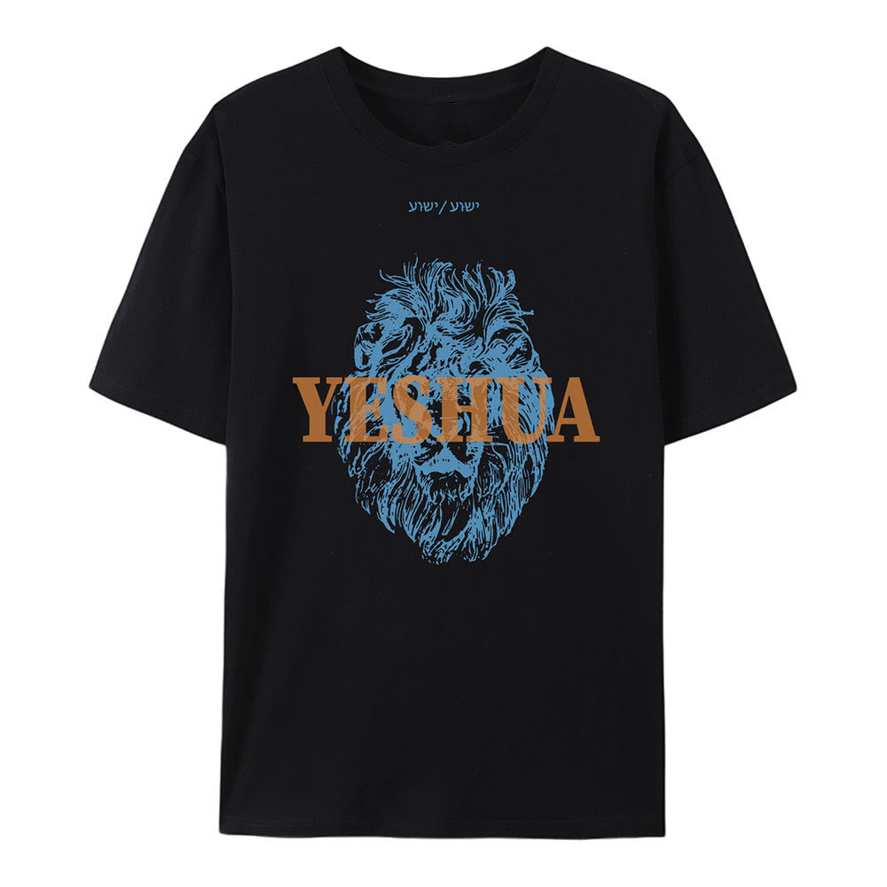 Christianartworkshop Yeshua Baumwoll-T-Shirt - Schwarz - 2XL - image 2