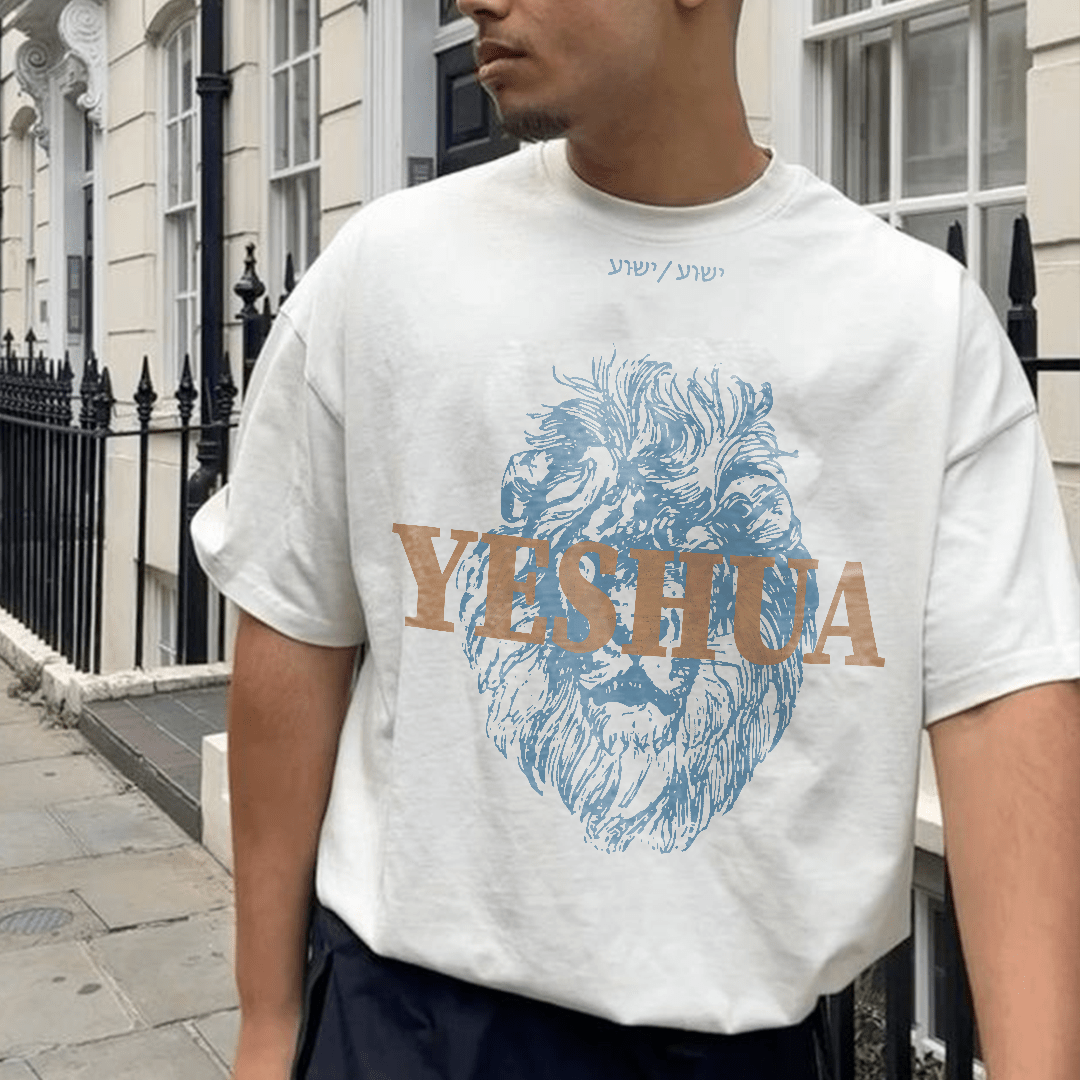 Christianartworkshop Yeshua Baumwoll-T-Shirt - Weiß - 2XL - image 0