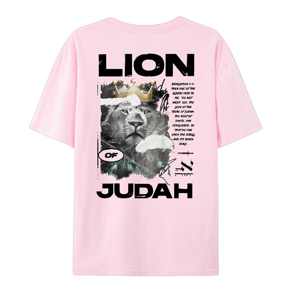 Christianartworkshop T-Shirt aus Baumwolle mit Löwe von Juda