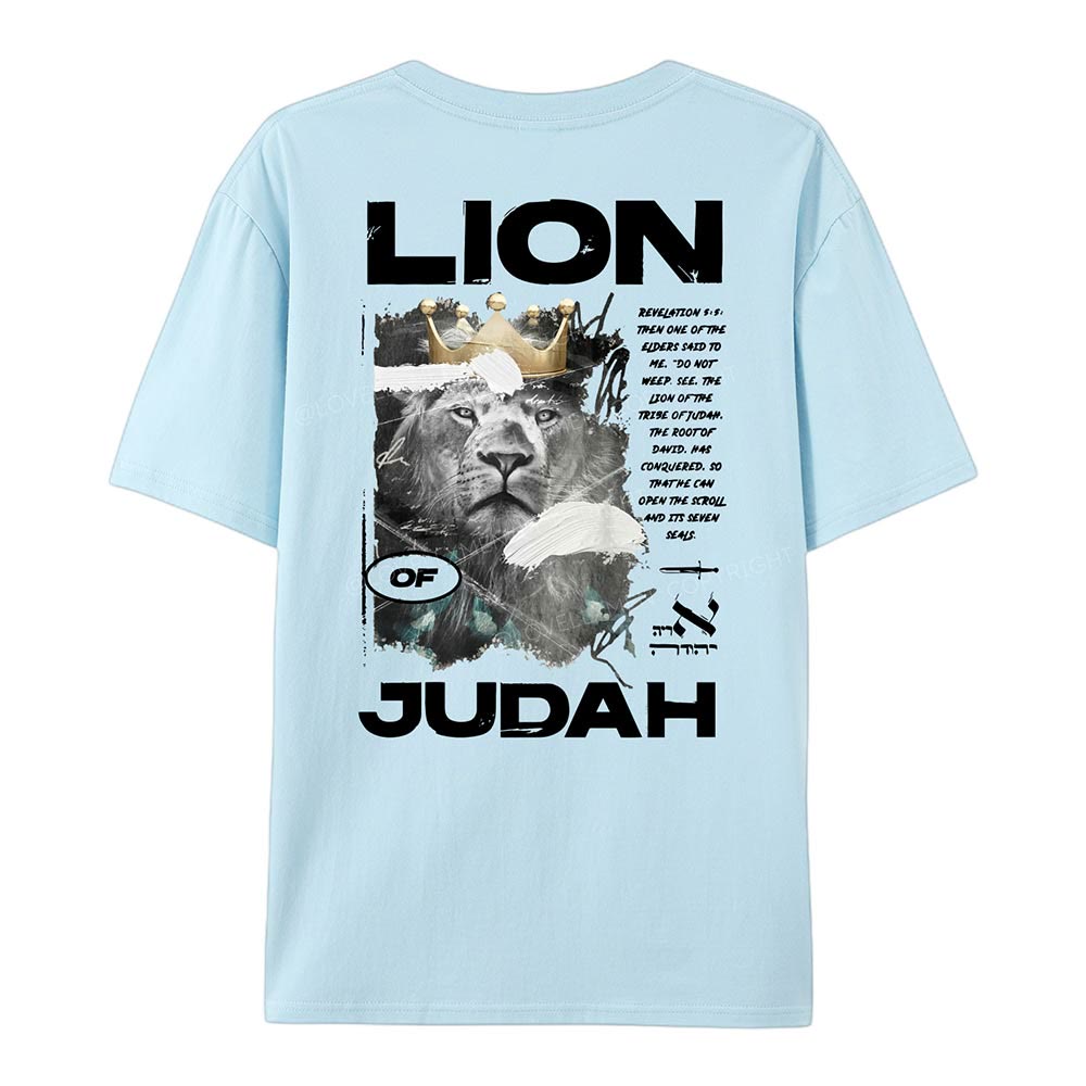 Christianartworkshop T-Shirt aus Baumwolle mit Löwe von Juda