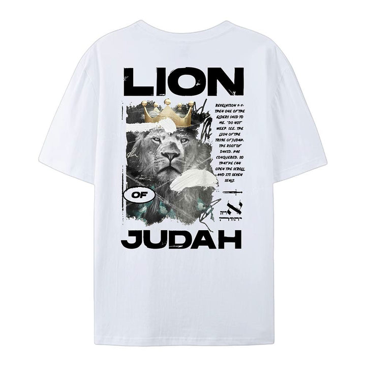 Christianartworkshop T-Shirt aus Baumwolle mit Löwe von Juda
