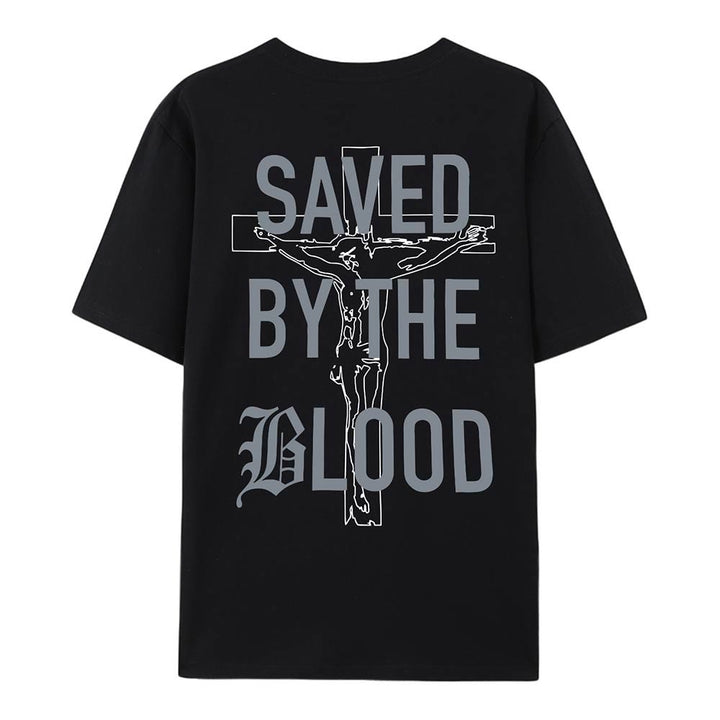 Christianartworkshop „Saved By The Lord“ Baumwoll-T-Shirt - image 9