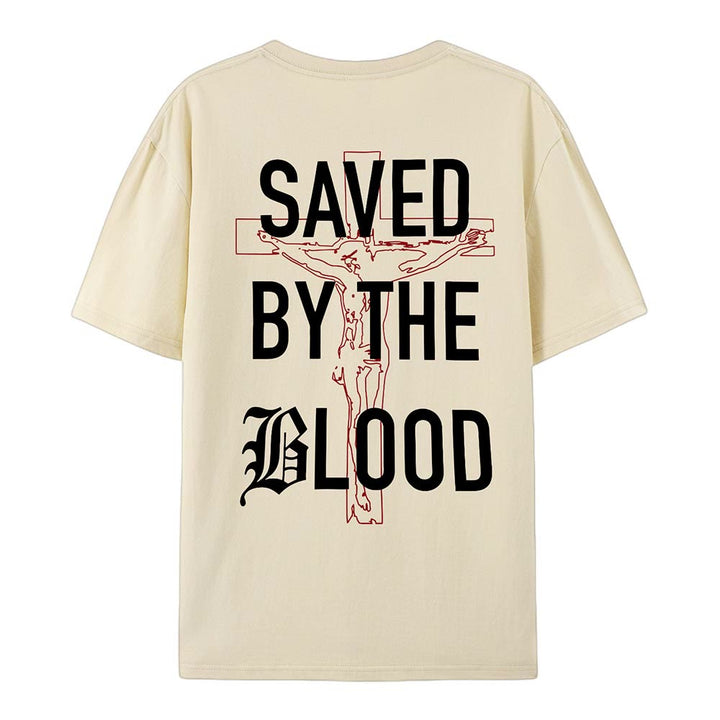 Christianartworkshop „Saved By The Lord“ Baumwoll-T-Shirt - image 13