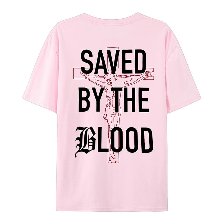 Christianartworkshop „Saved By The Lord“ Baumwoll-T-Shirt - image 16
