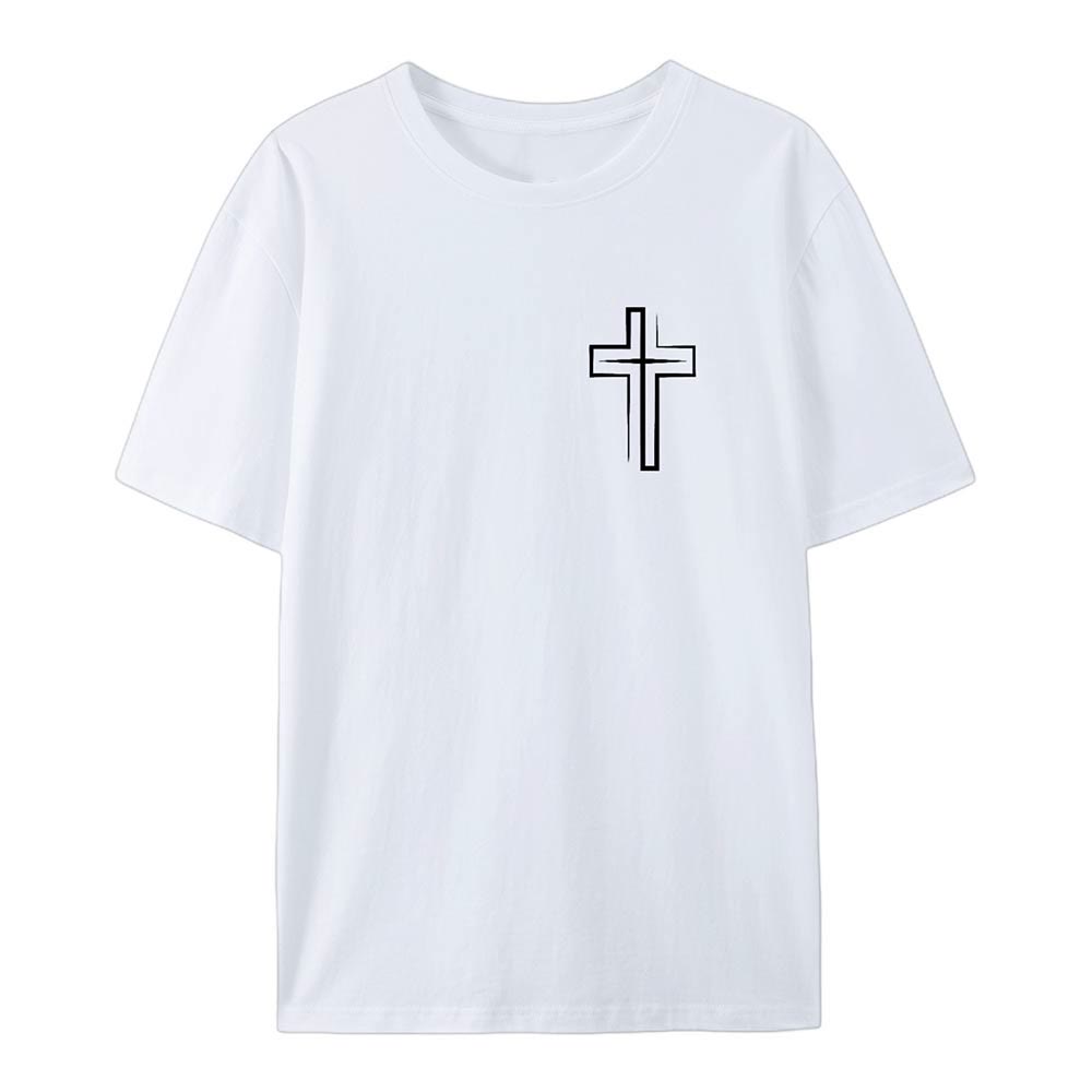 Christianartworkshop „Saved By The Lord“ Baumwoll-T-Shirt - image 2