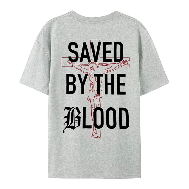 Christianartworkshop „Saved By The Lord“ Baumwoll-T-Shirt - image 22