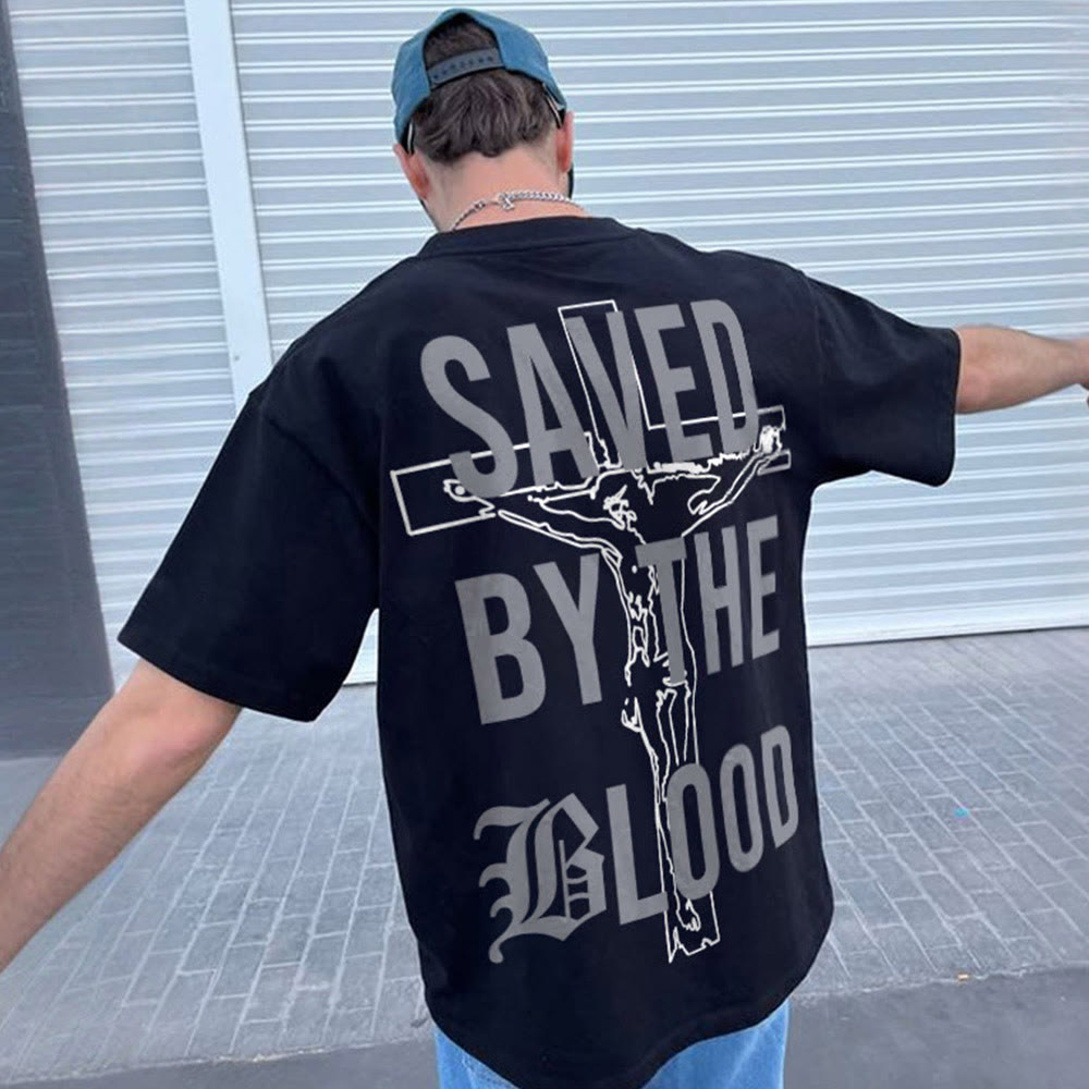 Christianartworkshop Baumwoll-T-Shirt mit Aufschrift „Saved By The Lord“