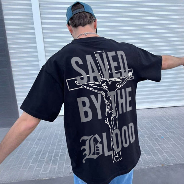 Christianartworkshop Baumwoll-T-Shirt mit Aufschrift „Saved By The Lord“
