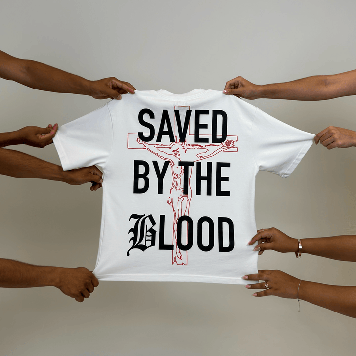 Christianartworkshop „Saved By The Lord“ Baumwoll-T-Shirt - image 7