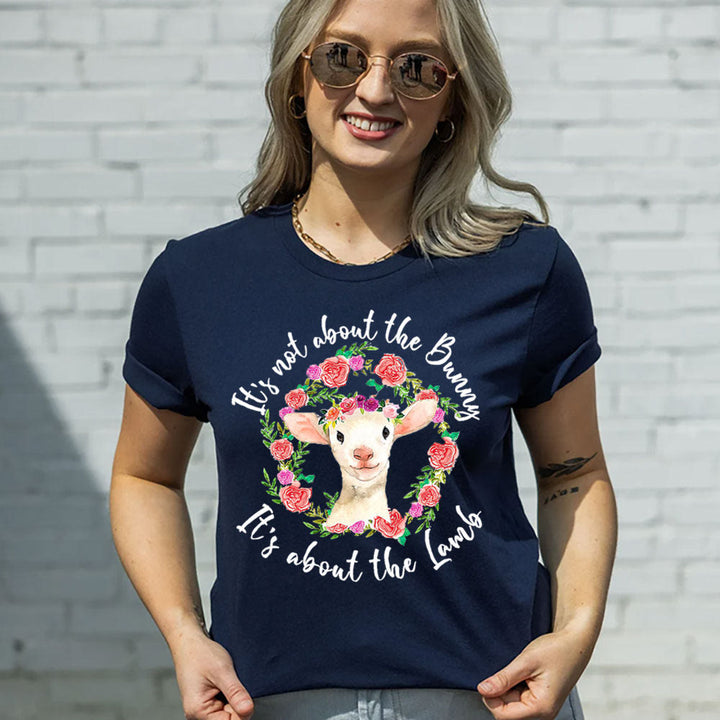 Christianartworkshop T-Shirt mit Aufschrift „Es geht nicht um den Hasen, es geht um das Lamm“