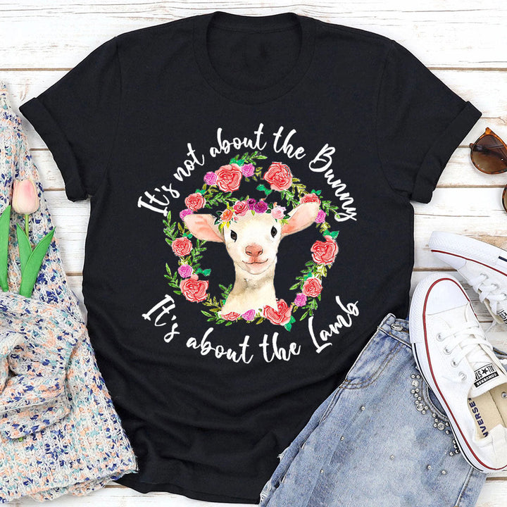 Christianartworkshop T-Shirt mit Aufschrift „Es geht nicht um den Hasen, es geht um das Lamm“