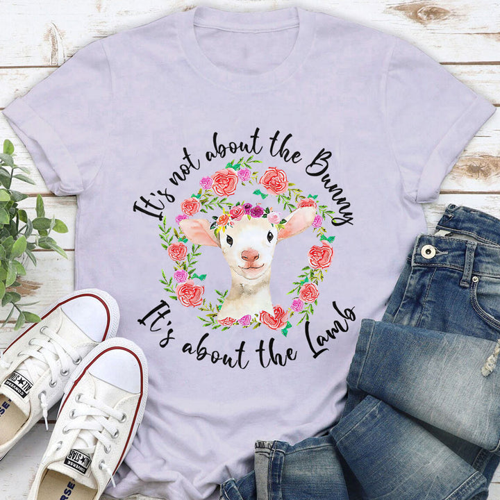 Christianartworkshop T-Shirt mit Aufschrift „Es geht nicht um den Hasen, es geht um das Lamm“